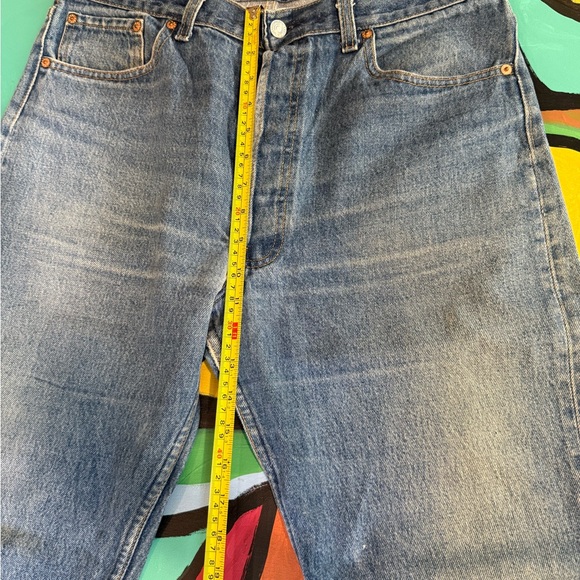 Levi's 501xx W36 L32 Straight Button Fly Medium Blue Jeans - Picture 5 of 13